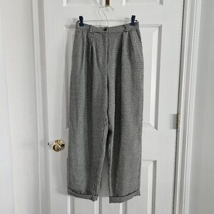 Vintage Talbots 100% Wool Houndstooth Trousers